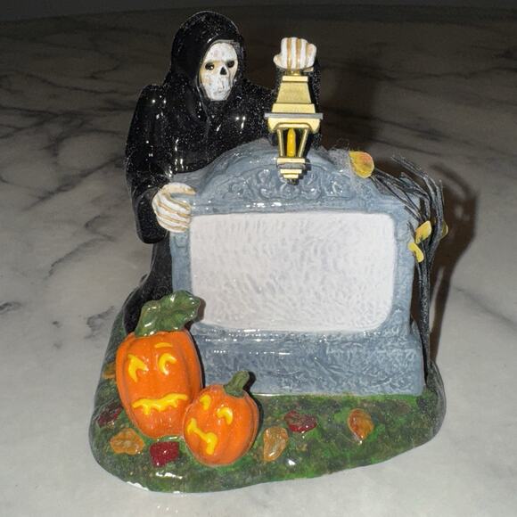 Department 56 Snow Village Halloween Spooky Sign Grim Reaper 53044 Customizable - Picture 3 of 7